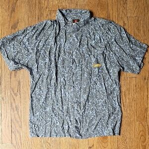 Mens Mossimo Blue/Gray Casual Button Down Shirt Size M